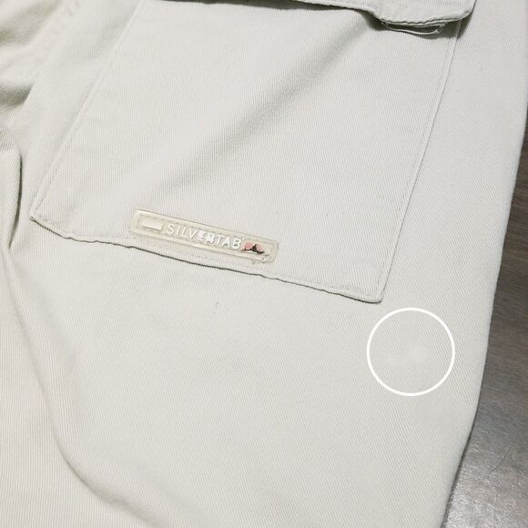 Levi's Silvertab Cargo Pants Women's Size 14 Cream 100% Cotton Vtg 1999 (27×28) - Picture 5 of 7